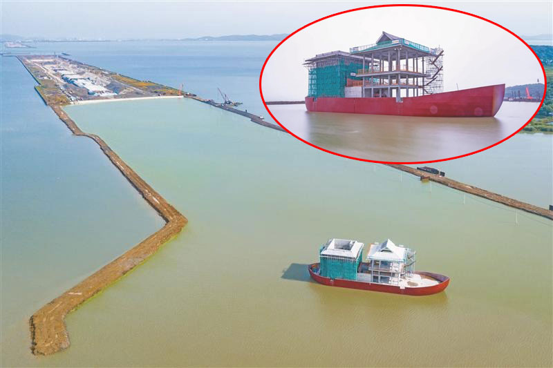 2020年6月15日，太湖隧道南泉段第二倉順利完成回水作業，湖中新增了一座畫舫風亭，成為融合太湖自然風貌的新景觀。